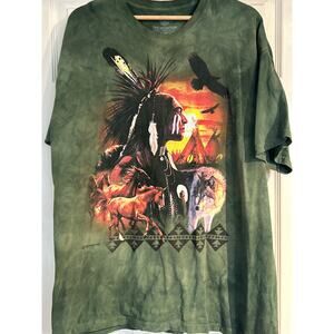The Mountain Native Horses Wolf Tshirt
